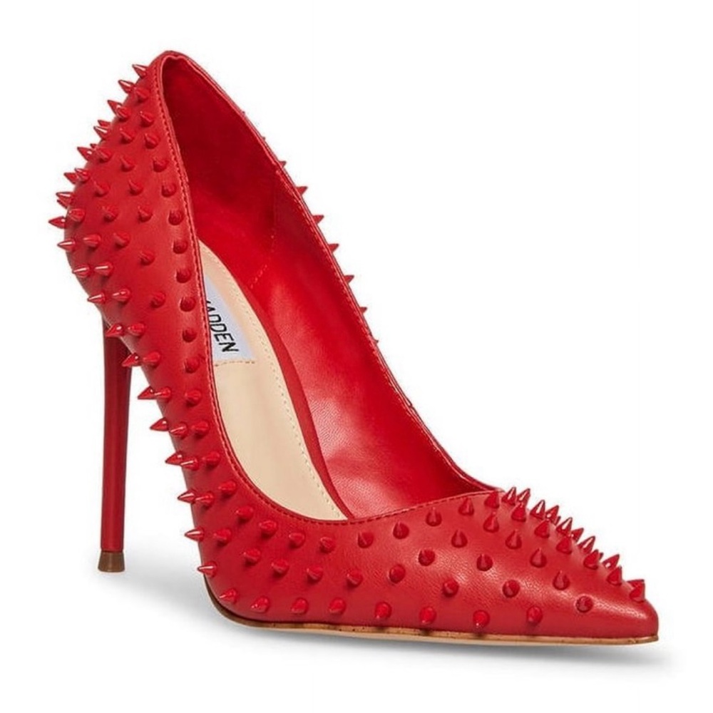 Steve Madden Red Spiked Heels